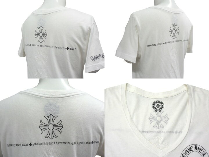 楽天市場】CHROME HEARTS クロムハーツ Vネック 半袖Tシャツ サイズS 