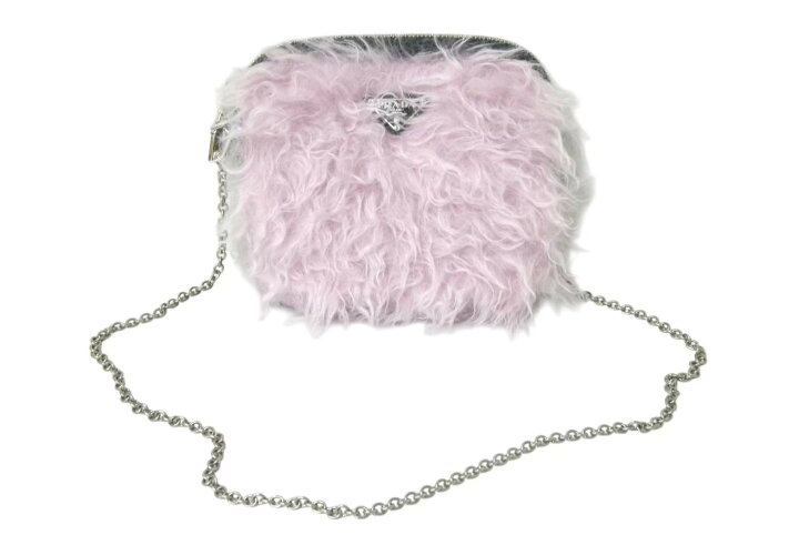 楽天市場】極美品 PRADA プラダ ファー ショルダーバッグ 