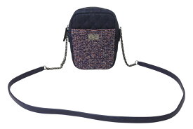 極美品 CHANEL シャネル ショルダーバッグ 2.55 ブルー レッド デニム ツイード レザー 22番台 ブラック金具 中古 4b001143