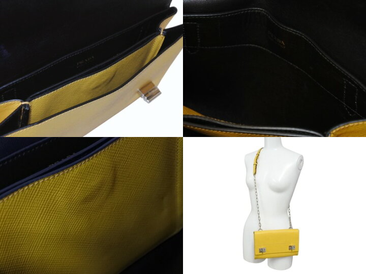 楽天市場】PRADA プラダ チェーンショルダーバッグ サフィアーノレザー  