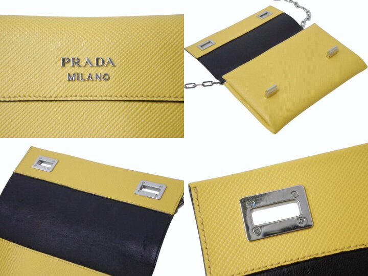 楽天市場】PRADA プラダ チェーンショルダーバッグ サフィアーノレザー  