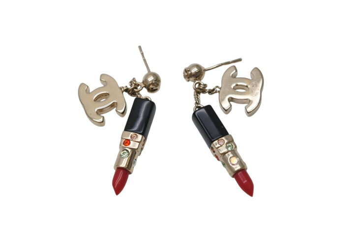 楽天市場】極美品 CHANEL シャネル ピアス ココマーク リップ 