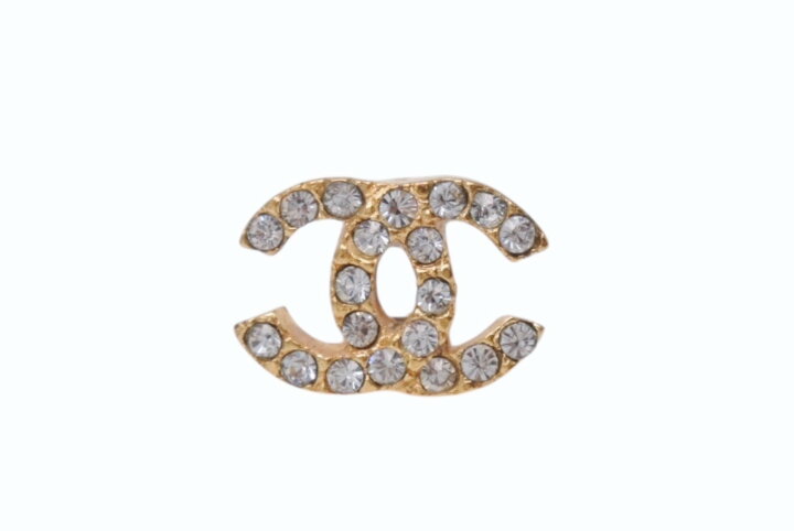 楽天市場】極美品 CHANEL シャネル ココマーク ラインストーン ピアス 
