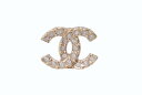 極美品 CHANEL シャネル ココマーク ピアス 片耳 C21K刻印 アクセサリー GP ラインストーン 1.4g ゴールド 中古 4b003960