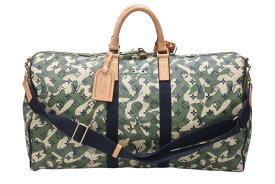 極美品 LOUIS VUITTON ルイヴィトン ×村上隆 キーポルバンドリエール55 モノグラムモフラージュ M95774 ゴールド金具 中古 4b006652