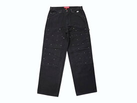 新品未使用 Supreme×b.b. Simon シュプリーム×ビービーサイモン Studded Double Knee Painter Pant ブラック コットン 32 4b008128