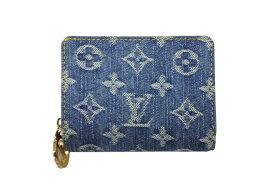 新品未使用 LOUIS VUITTON ルイヴィトン ジッピーウォレット M83160 長財布 モノグラムデニム ゴールド金具 ブルー 新型 中古 4b008798