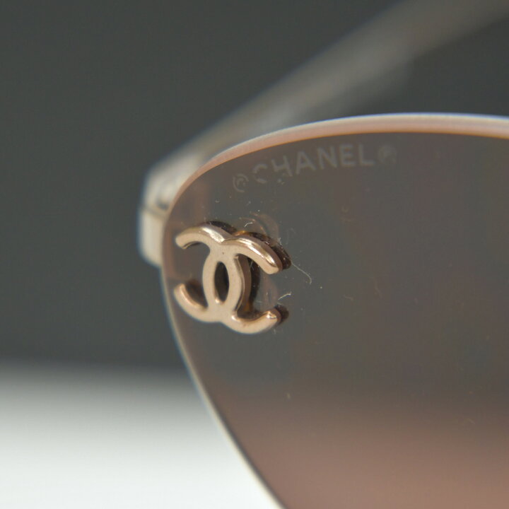 楽天市場】極美品 CHANEL シャネル リムレス サングラス メガネ ココ 