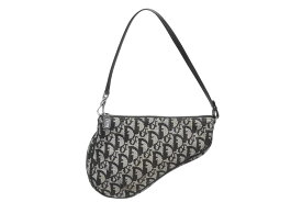 CHRISTIAN DIOR クリスチャンディオール トロッター サドルバッグ ワンショルダーバッグ サドルポーチ ネイビー 美品 中古 4b011018