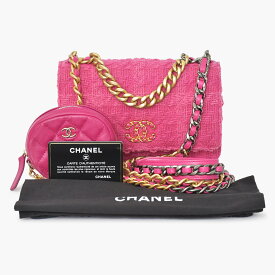 極美品 CHANEL シャネル ココマーク ツイード 2WAY チェーン ショルダーバッグ 29番台 ピンクレザー シルバー/ゴールド金具 中古 4b011857