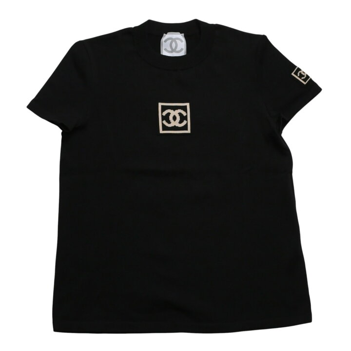 楽天市場】CHANEL シャネル ニット半袖トップス ニットTシャツ 