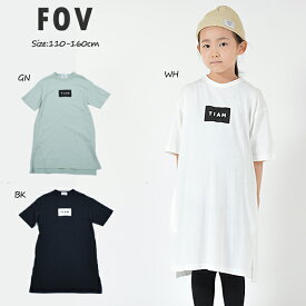 ☆30％OFF☆ボックスロゴ TIAM ワンピース(GN×TIAMコラボ)【ジェネレーター FOV フォブ 子供服 人気 おすすめ 半袖 Tシャツ ロゴワンピース 夏 女の子 ママ 親子コーデ　親子お揃い レディース 110cm 120cm 130cm 140cm 150cm 160cm 170cm 2020SS】