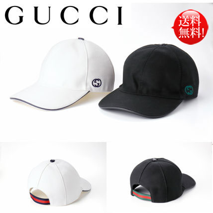 Gucci（グッチ）の人気商品！ 【送料無料・早い者勝ち！】Gucci シンプルキャップ 387554 ホワイト ブラック 帽子 新品・本物保証 キャップ メンズ レディース オシャレ