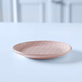 陶器ブレックファストプレート ポルカドット ブラッシュ / Ceramic Breakfast Plate Polka Dots Blush (送料無料 | Free Shipping)