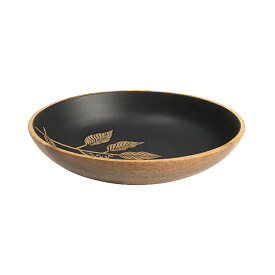 ゴールデンフォリッジ木製ボウル / Golden foliage wooden bowl (送料無料 | Free Shipping)