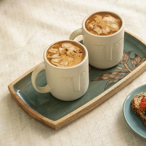 モアイ陶器コーヒーマグ2個セット / Moai ceramic coffee mug set of 2 (送料無料 | Free Shipping)