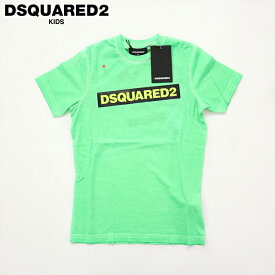 ディースクエアード（DSQUARED2）キッズ 訳あり Tシャツ グリーン系 　ロゴプリント （サイズ/10Y/12Y）*cd0012