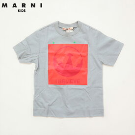 マルニ（MARNI）キッズ 訳あり Tシャツ グレー系 　プリント柄 イタリア製 （サイズ/4Y）*cd0016