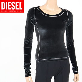 ディーゼル（DIESEL）レディース 訳あり カットソー ブラック系 　ベロア風 （サイズ/XS）*cl0066