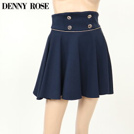 デニーローズ（DENNY ROSE）レディース ミニスカート ネイビー系 　ロゴボタン飾り イタリア製 （サイズ/40）*dy0058