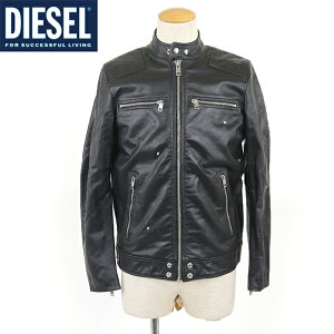 ディーゼル（DIESEL）メンズ 訳あり ライダースジャケット ブラック系 
