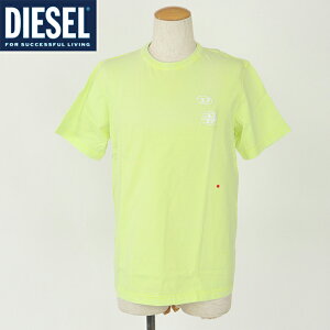 ディーゼル(DIESEL)メンズ 訳あり Tシャツ 半袖 グリーン系  ロゴ刺繍 (サイズ/S/M/L)*em0166