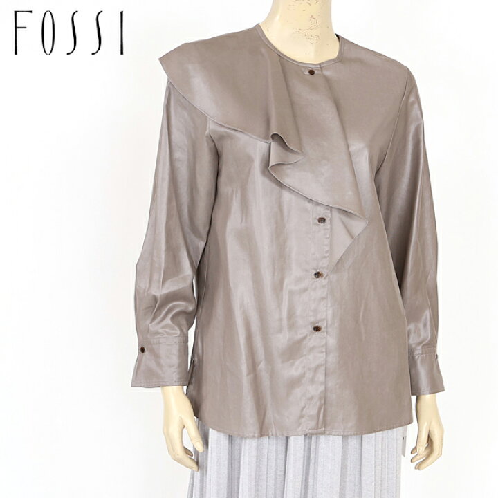 楽天市場】フォッシィ（FOSSI）レディース 長袖ブラウス グレー系 