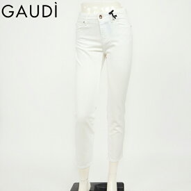 ガウディ（GAUDI）レディース ロングパンツ ホワイト系 　ラインストーンリベット （サイズ/25）*uw0105