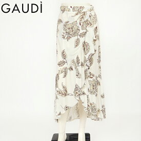 ガウディ（GAUDI）レディース ロングスカート ベージュ系 　巻きタイプ　ロングテール イタリア製 （サイズ/40）*uw0149