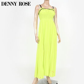デニーローズ（DENNY ROSE）レディース ドレス グリーン系 　キャミソールドレス　上半身はシャーリング イタリア製 （サイズ/42）*uw0256