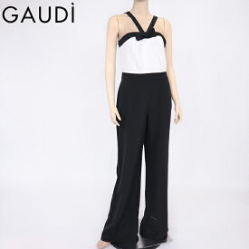 ガウディ（GAUDI）レディース オールインワン ブラック系 　胸元にリボン飾り イタリア製 （サイズ/44）*uw0279
