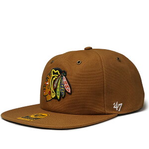'47Brand×Carhartt CHICAGO BLACKHAWKS CARHARTT X '47 CAPTAIN RL RELAXED FIT �t�H�[�e�B�[�Z�u��×�J�[�n�[�g �t�H�[�e�B�[�Z�u���u�����h �L���b�v �L���v�e�� �n�b�g CAP CAPS NHL �V�J�S�u���b�N�z�[�N�X �t���b