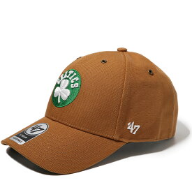 '47Brand×Carhartt BOSTON CELTICS CARHARTT X '47 MVP - CURVE VISOR フォーティーセブン×カーハート フォーティーセブンブランズ キャップ 帽子 ハット CAP CAPS NBA LAL ボストン セルティックス カーブ ユニセックス ブラウン 茶 BROWN スナップバック BOS