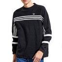 アディダス スウェット adidas COVER ONE CREW NECK SWEATSHIRT アディダス トレーナー メンズ カバー ワン クルーネック スウェット プリント ロンT 長袖Tシャツ クルーネック Tシャツ ラインロゴ ロングTシャツ Tシャツ メンズ USA USA企画 海外限定