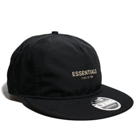 NEW ERA×FEAR OF GOD ESSENTIALS - 9FIFTY DAD SNAPBACK CAP ニューエラ×フィアオブゴッド エッセンシャルズ キャップ 帽子 ハット CAP CAPS MLB コラボレーションモデル ロゴキャップ フラット ユニセックス フラットバイザー 9FIFTY ダブルネーム fear of god キャップ