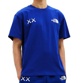 ノースフェイス Tシャツ The North Face KAWS SS TEE ノースフェイス Tシャツ メンズ ロゴ ショートスリーブ グラフィック ショートスリーブ カウズ プリント ボルトブルー 半袖Tシャツ クルーネック Tシャツ 刺繍 カットソー Tシャツ メンズ USA USA企画 海外限定