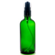 アロマ遮光瓶 100mL グリーン【ポンプ：ブラック】