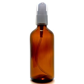 アロマ遮光瓶 100ml アンバー[ ポンプ：ホワイト ]