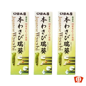ゆうパケット専用 田丸屋 本わさび瑞葵チューブ入り×3本セットポスト投函 郵便 刺身 そば 常温保管 肉料理 練り物　送料無料　 唐揚げ　 揚げ物 　刺身 　焼き鳥 肉料理　チューブ商品　入り口商品　わさび