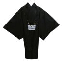 着物 メンズ 男性 夏用 駒絽 お仕立て上がり 5点セット 黒色 M L LL 3L 羽織 羽織紐 ワンタッチ角帯 半襦袢 各記念日 …