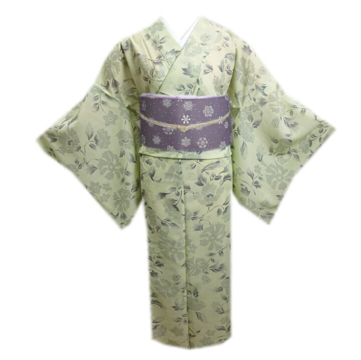 楽天市場】着物 洗える 紗 夏用 小紋 と 絽軽装帯 付け帯 2点セット 薄 