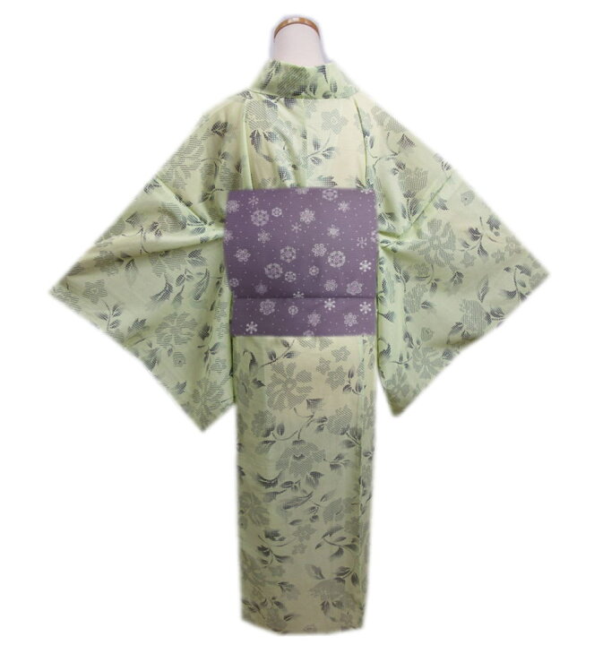 楽天市場】着物 洗える 紗 夏用 小紋 と 絽軽装帯 付け帯 2点セット 薄 