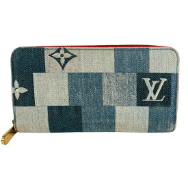 LOUIS VUITTON ルイ・ヴィトン ジッピーウォレット パッチワーク M44938 長財布 モノグラムデニム ブルー レディース【中古】【送料無料】