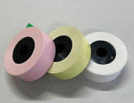 感熱ラベルロール紙 WS-HP4LC 和信テック ラベル紙 ラベルライターWS-HP4用純正テープ【15mm連続ラベル紙1巻7m】ホワイト・イエロー・ピンク 各1巻3巻セット