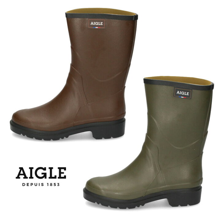 楽天市場 Aigle エーグル レインブーツ メンズ シューズ ビソン2 ラバーブーツ Zzh3650 Bison 2 カーキ マロン ブラウン 長靴 ハーフ丈 Parade ワシントン靴店