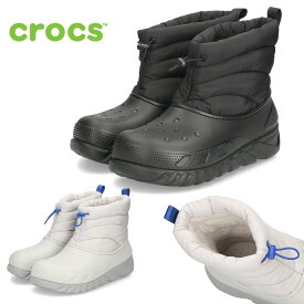 クロックス メンズ 冬 ブーツ crocs デュエット マックス ブーツ 208773 ブラック グレー 履きやすい ふわふわ あったかい スノーシューズ