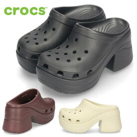 【30日限定ポイント5倍】クロックス 厚底 ハイヒール レディース サンダル crocs おしゃれ ブラック 黒 モカ ボーン サイレン クロッグ 208547 Siren Clog 人気