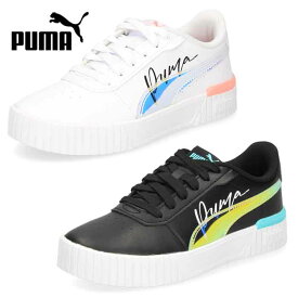 プーマ スニーカー レディース キッズ 女の子 厚底 PUMA ホワイト ブラック キャリーナ 2.0 クリスタル ウィングス JR 392654