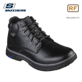 スケッチャーズ メンズ ブーツ 本革 レザー ショートブーツ セグメント2.0 ブロージェン 黒 ブラック レースアップ 靴 SKECHERS SEGMENT2.0 204394 BLK