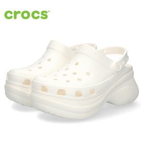 クロックス レディース 厚底 サンダル ヒール かわいい crocs クラシック ベイ クロッグ Classic Bae Clog 206302 ホワイト 白 ブラック 黒 ドラゴンフルーツ 履きやすい おしゃれ 母の日